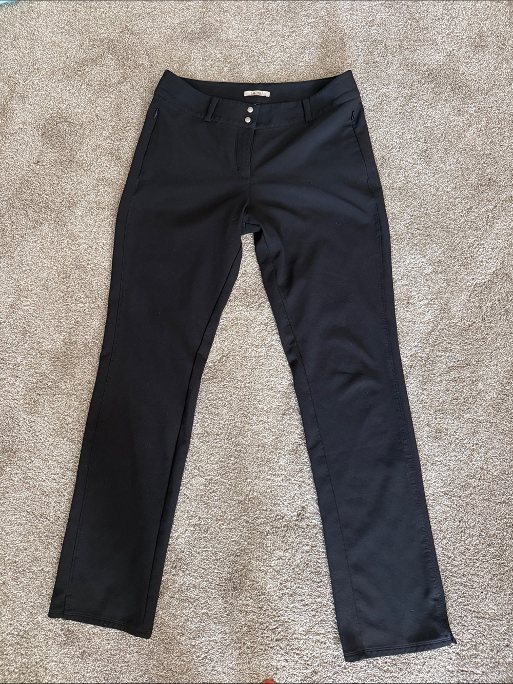 adidas Black Women's Straight-Leg Stretch Pants